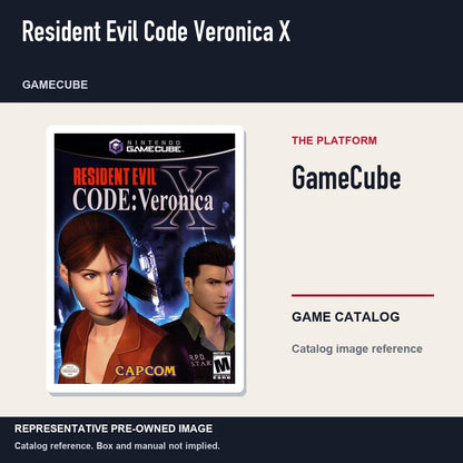 Representative pre-owned Resident Evil Code Veronica X (GameCube), platform product layout.