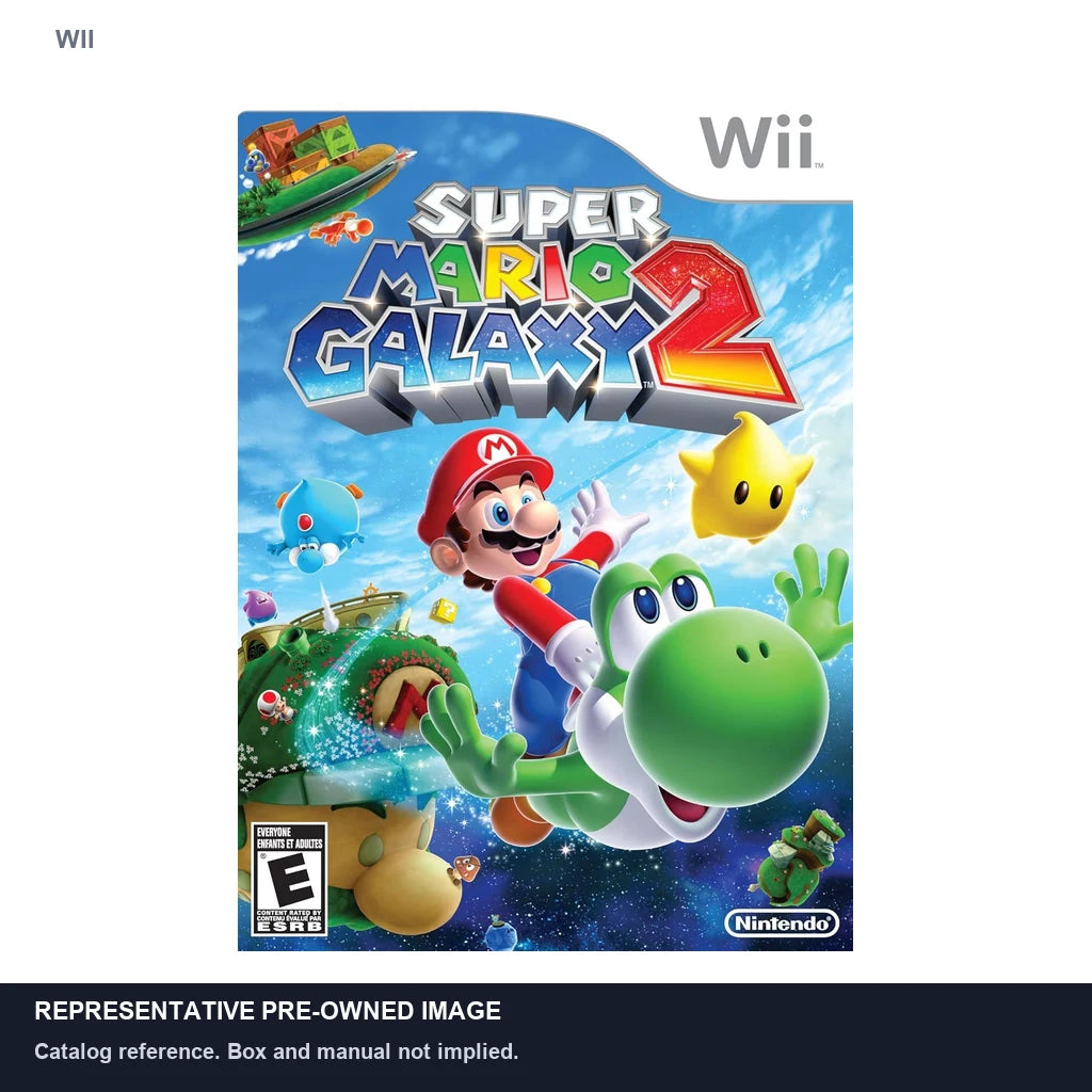 Representative pre-owned Super Mario Galaxy 2 (Wii), white product reference.