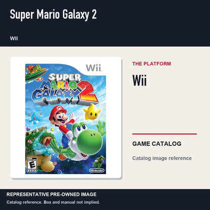 Representative pre-owned Super Mario Galaxy 2 (Wii), platform product layout.
