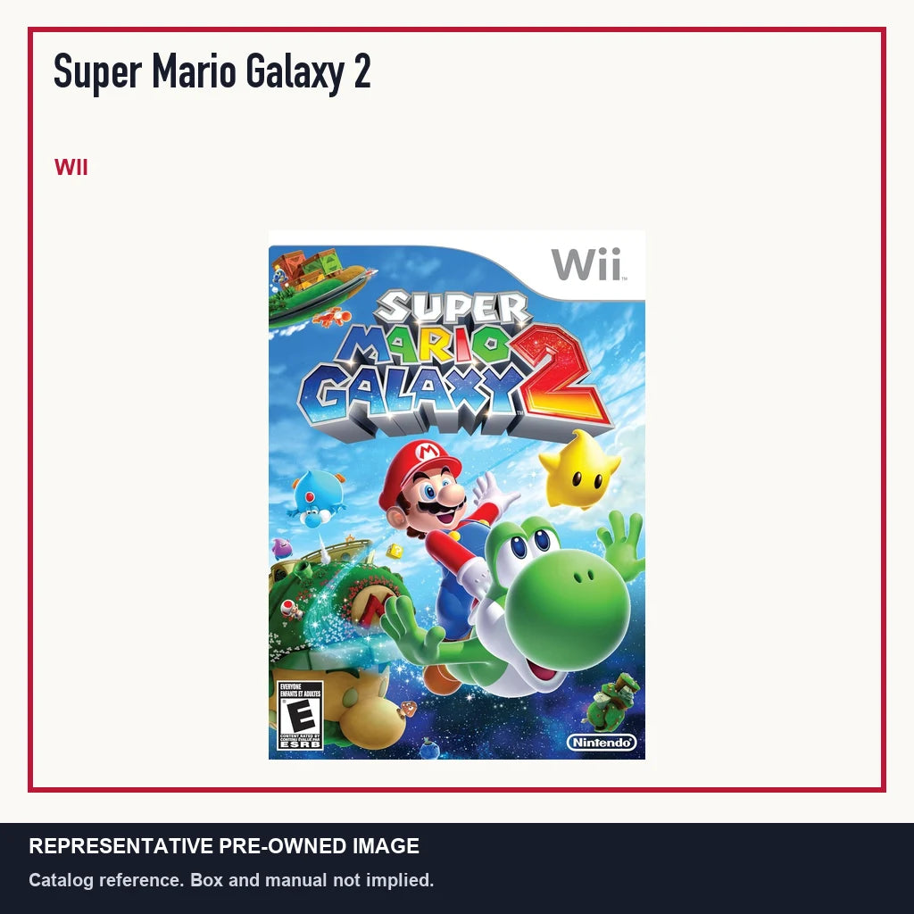 Representative pre-owned Super Mario Galaxy 2 (Wii), minimal product layout.