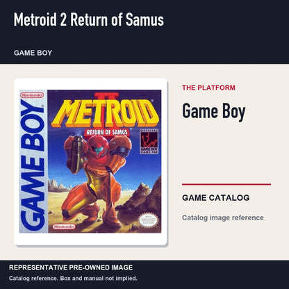 Representative pre-owned Metroid 2 Return of Samus (Game Boy), platform product layout.