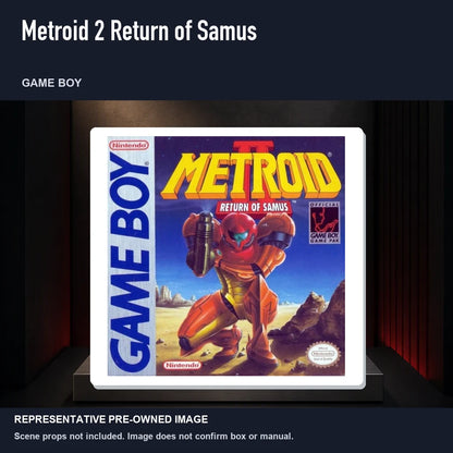 Representative pre-owned Metroid 2 Return of Samus (Game Boy), product image on a display panel.