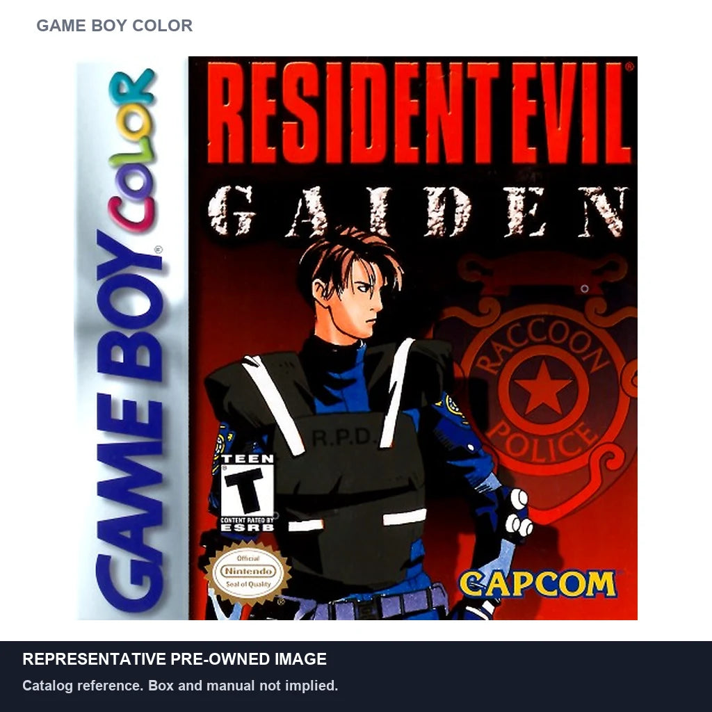 Representative pre-owned Resident Evil Gaiden (Game Boy Color), white product reference.