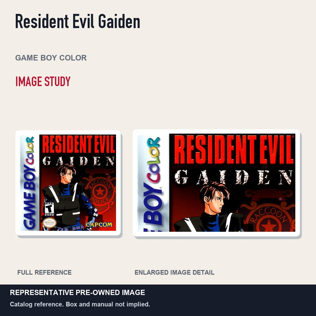 Representative pre-owned Resident Evil Gaiden (Game Boy Color), full image and detail.
