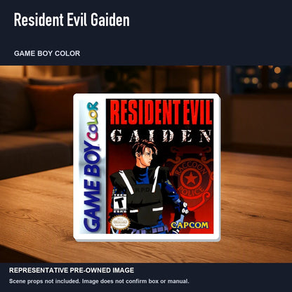 Representative pre-owned Resident Evil Gaiden (Game Boy Color), product image in a styled room scene.