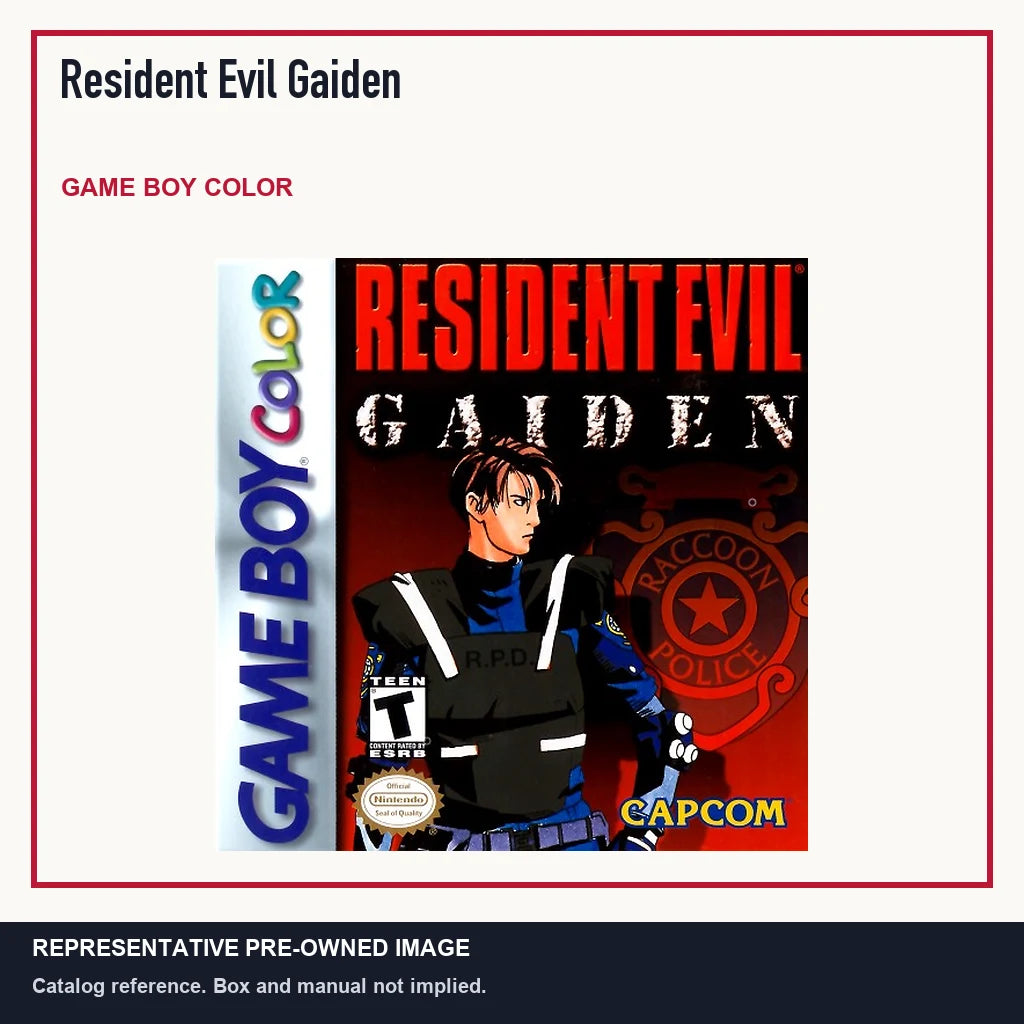 Representative pre-owned Resident Evil Gaiden (Game Boy Color), minimal product layout.