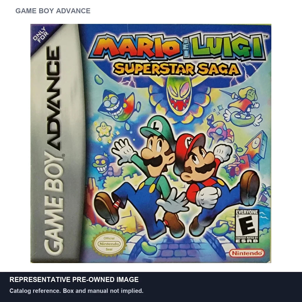 Representative pre-owned Mario and Luigi Superstar Saga (Game Boy Advance), white product reference.