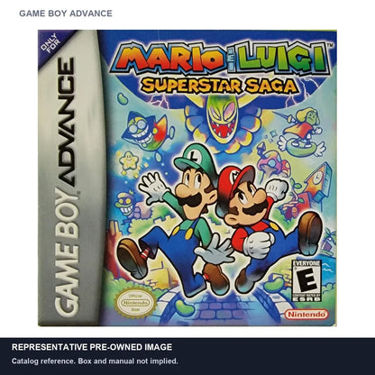 Representative pre-owned Mario and Luigi Superstar Saga (Game Boy Advance), white product reference.