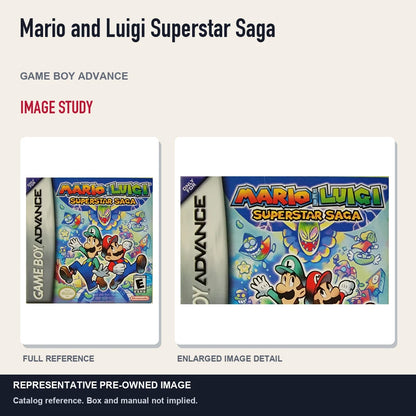 Representative pre-owned Mario and Luigi Superstar Saga (Game Boy Advance), full image and detail.