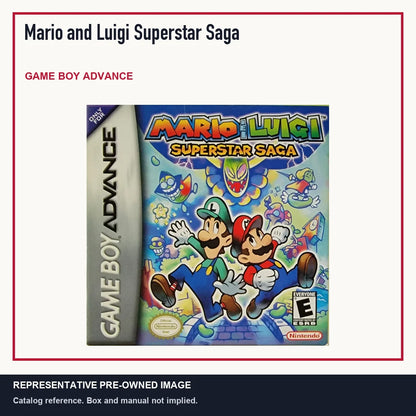 Representative pre-owned Mario and Luigi Superstar Saga (Game Boy Advance), minimal product layout.