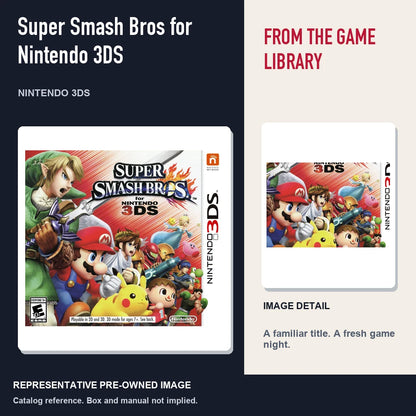 Representative pre-owned Super Smash Bros for Nintendo 3DS (Nintendo 3DS), editorial image and detail.