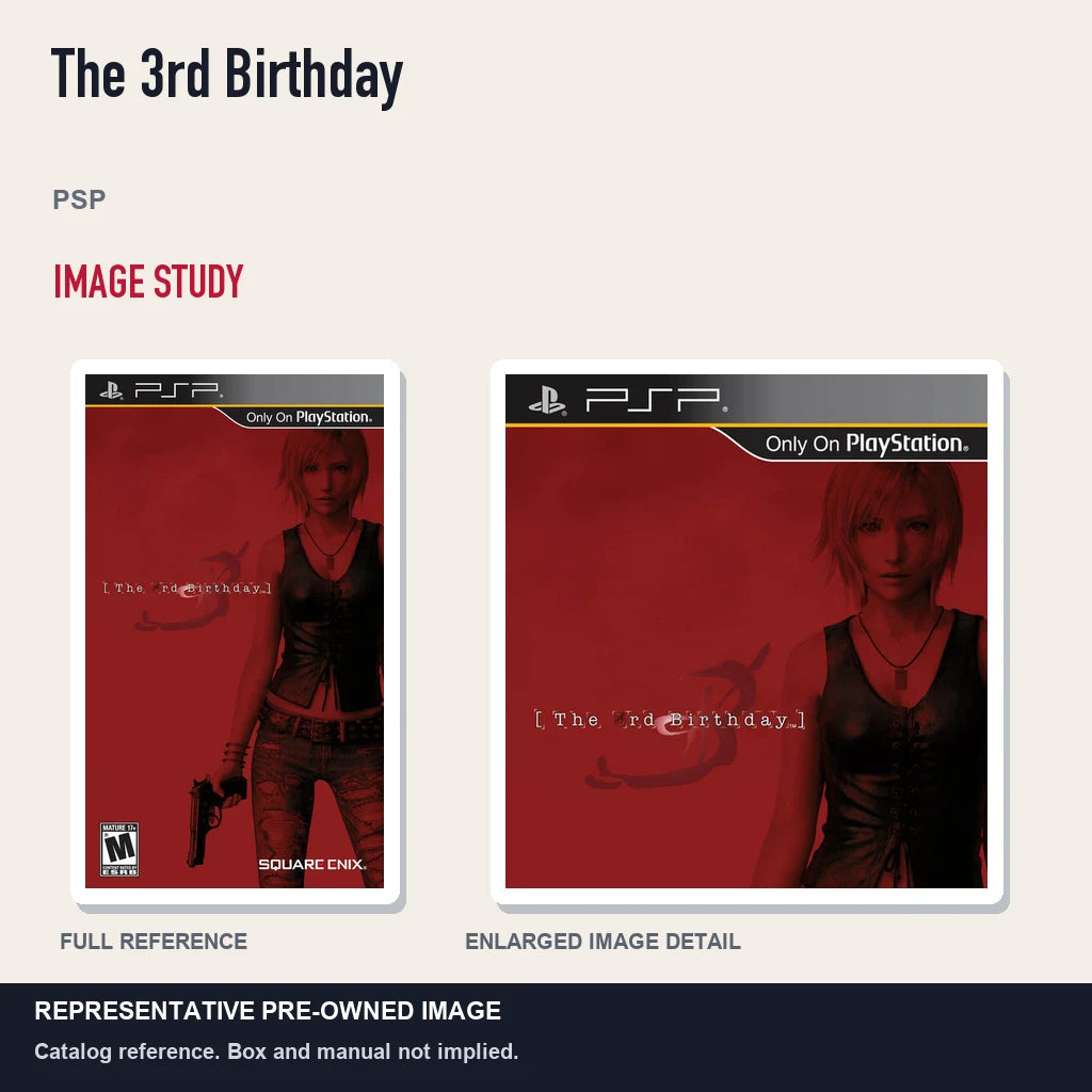 Representative pre-owned The 3rd Birthday (PSP), full image and detail.