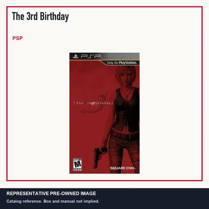 Representative pre-owned The 3rd Birthday (PSP), minimal product layout.