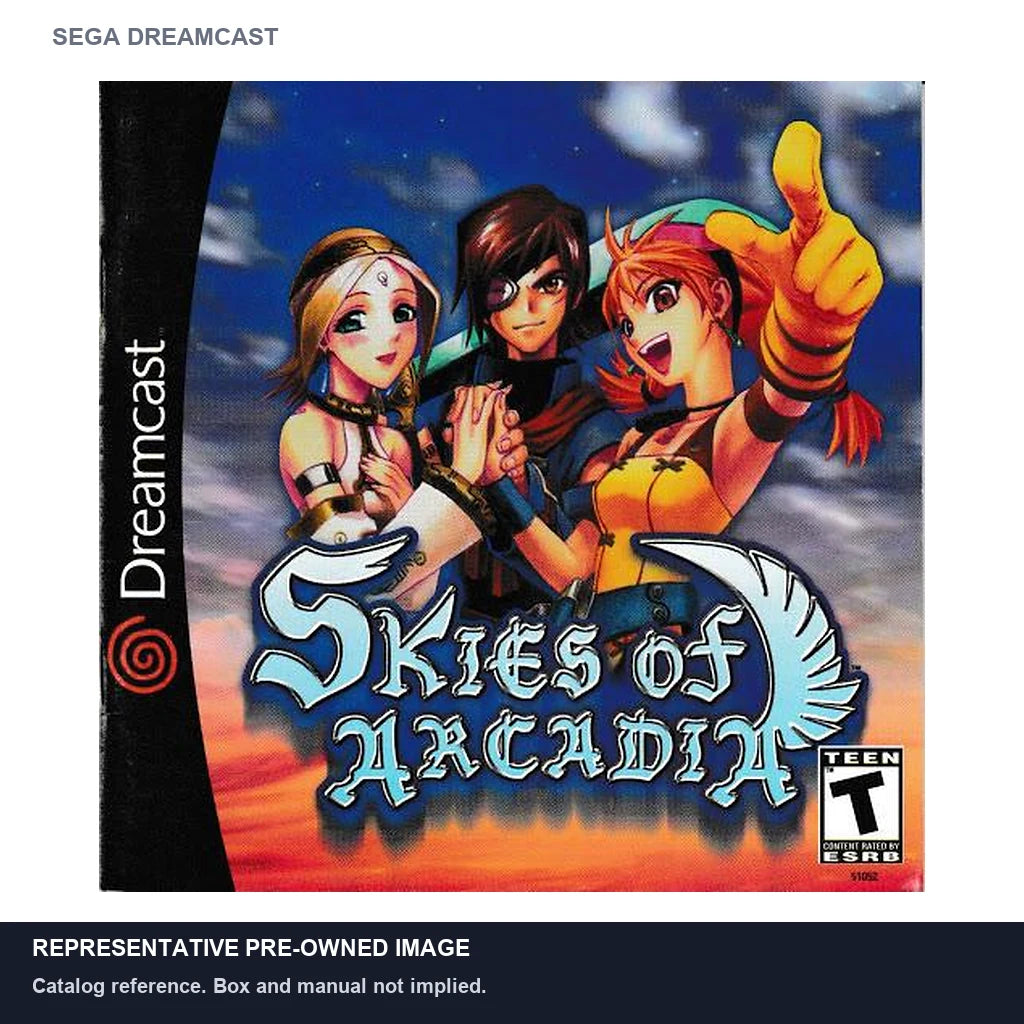 Representative pre-owned Skies of Arcadia (Sega Dreamcast), white product reference.