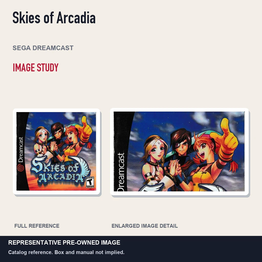Representative pre-owned Skies of Arcadia (Sega Dreamcast), full image and detail.