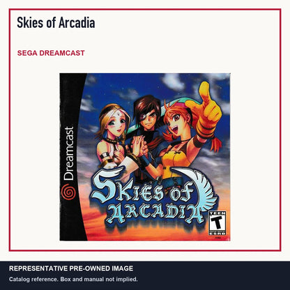 Representative pre-owned Skies of Arcadia (Sega Dreamcast), minimal product layout.