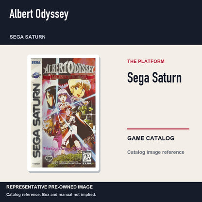 Representative pre-owned Albert Odyssey (Sega Saturn), platform product layout.