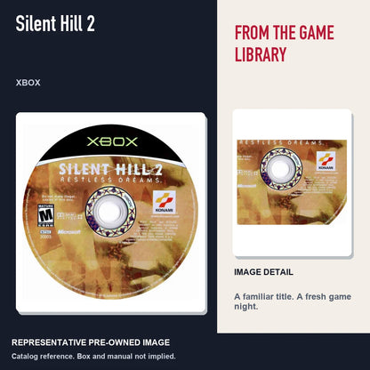 Representative pre-owned Silent Hill 2 (Xbox), editorial image and detail.