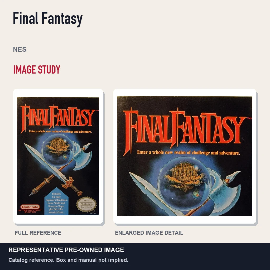 Representative pre-owned Final Fantasy (NES), full image and detail.