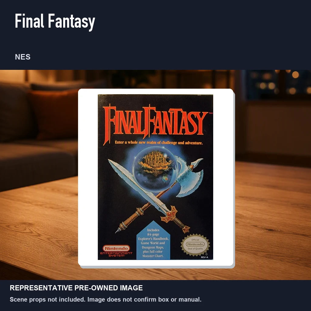 Representative pre-owned Final Fantasy (NES), product image in a styled room scene.