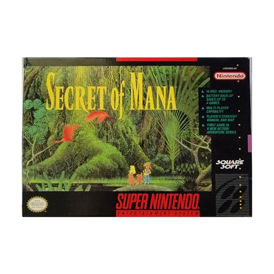 Representative pre-owned Secret of Mana (Super Nintendo), white product reference.