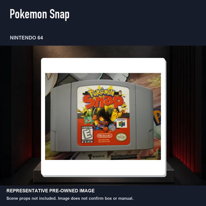Representative pre-owned Pokemon Snap (Nintendo 64), product image on a display panel.