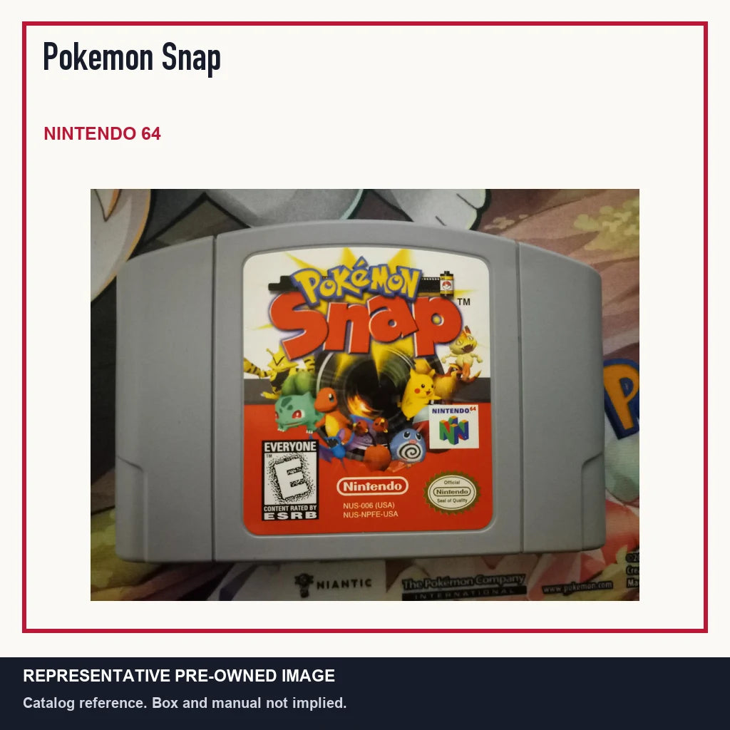 Representative pre-owned Pokemon Snap (Nintendo 64), minimal product layout.