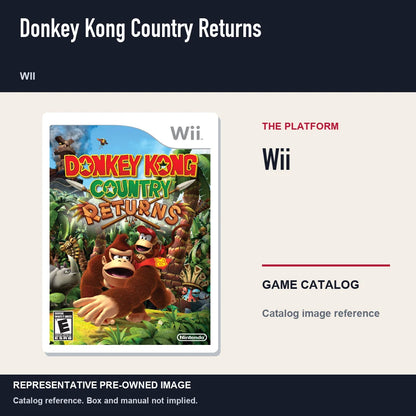Representative pre-owned Donkey Kong Country Returns (Wii), platform product layout.