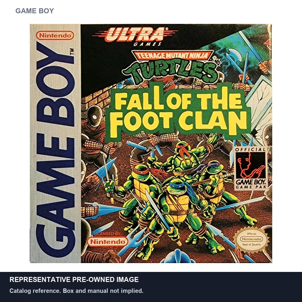 Representative pre-owned Teenage Mutant Ninja Turtles Fall of the Foot Clan (Game Boy), white product reference.