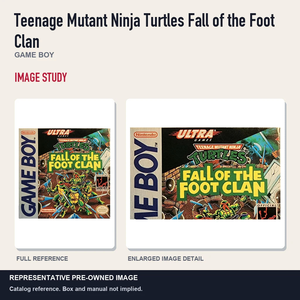 Representative pre-owned Teenage Mutant Ninja Turtles Fall of the Foot Clan (Game Boy), full image and detail.