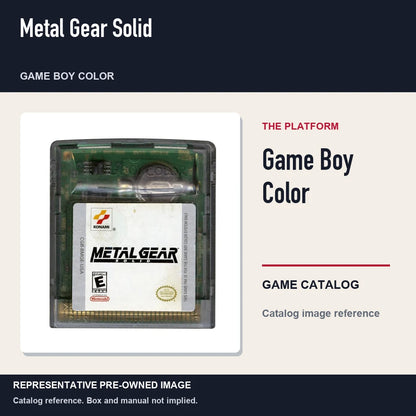 Representative pre-owned Metal Gear Solid (Game Boy Color), platform product layout.