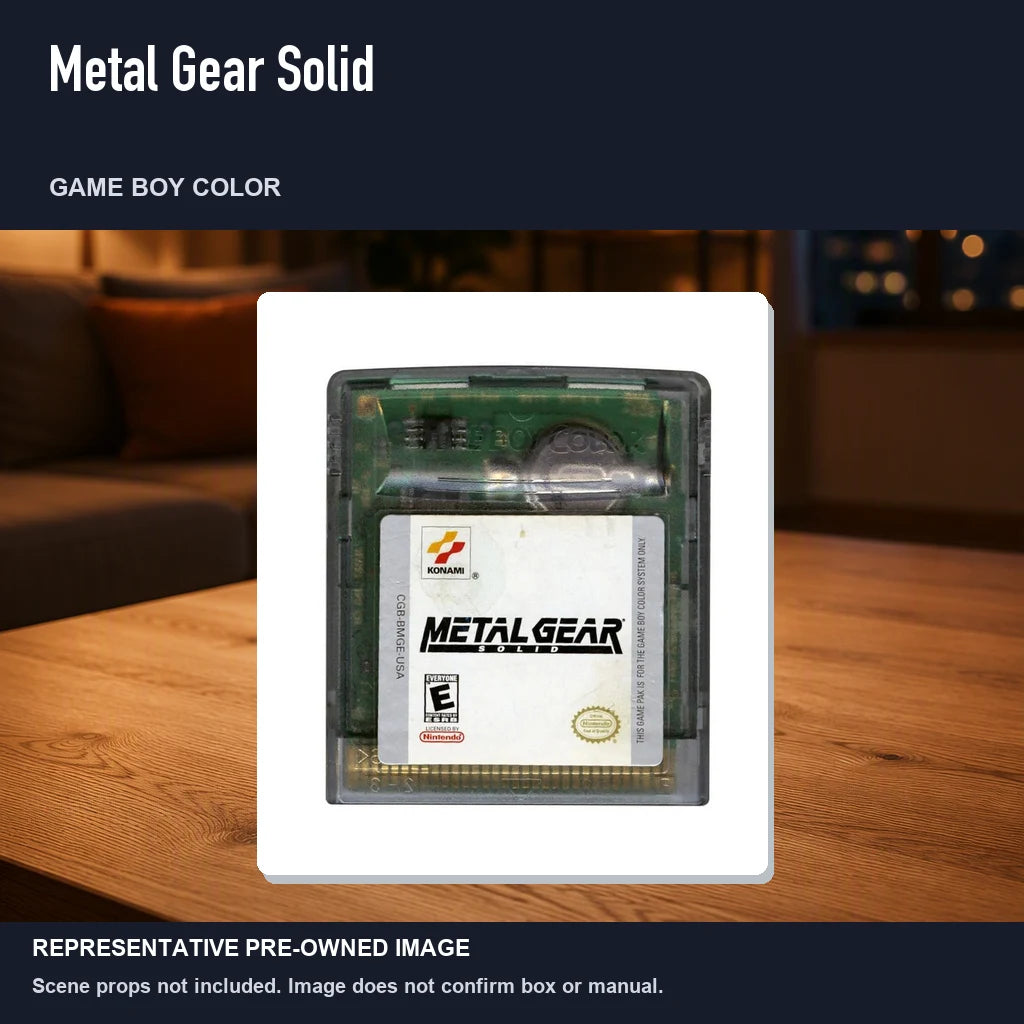 Representative pre-owned Metal Gear Solid (Game Boy Color), product image in a styled room scene.