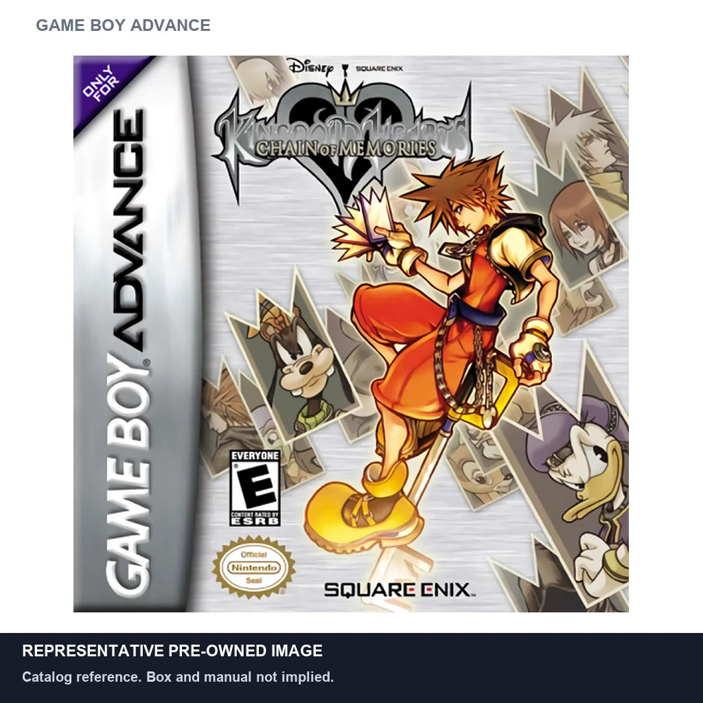 Representative pre-owned Kingdom Hearts Chain of Memories (Game Boy Advance), white product reference.