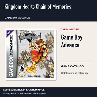Representative pre-owned Kingdom Hearts Chain of Memories (Game Boy Advance), platform product layout.