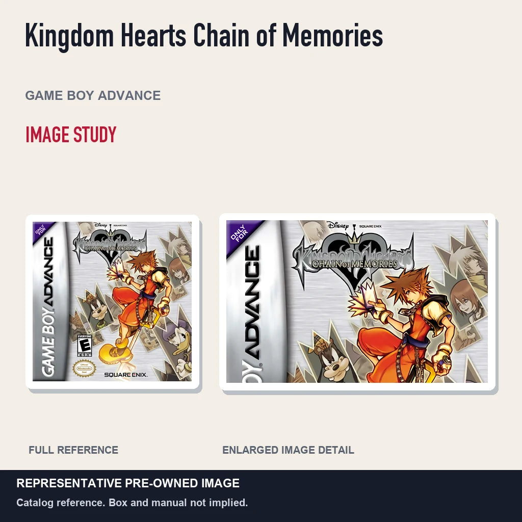 Representative pre-owned Kingdom Hearts Chain of Memories (Game Boy Advance), full image and detail.
