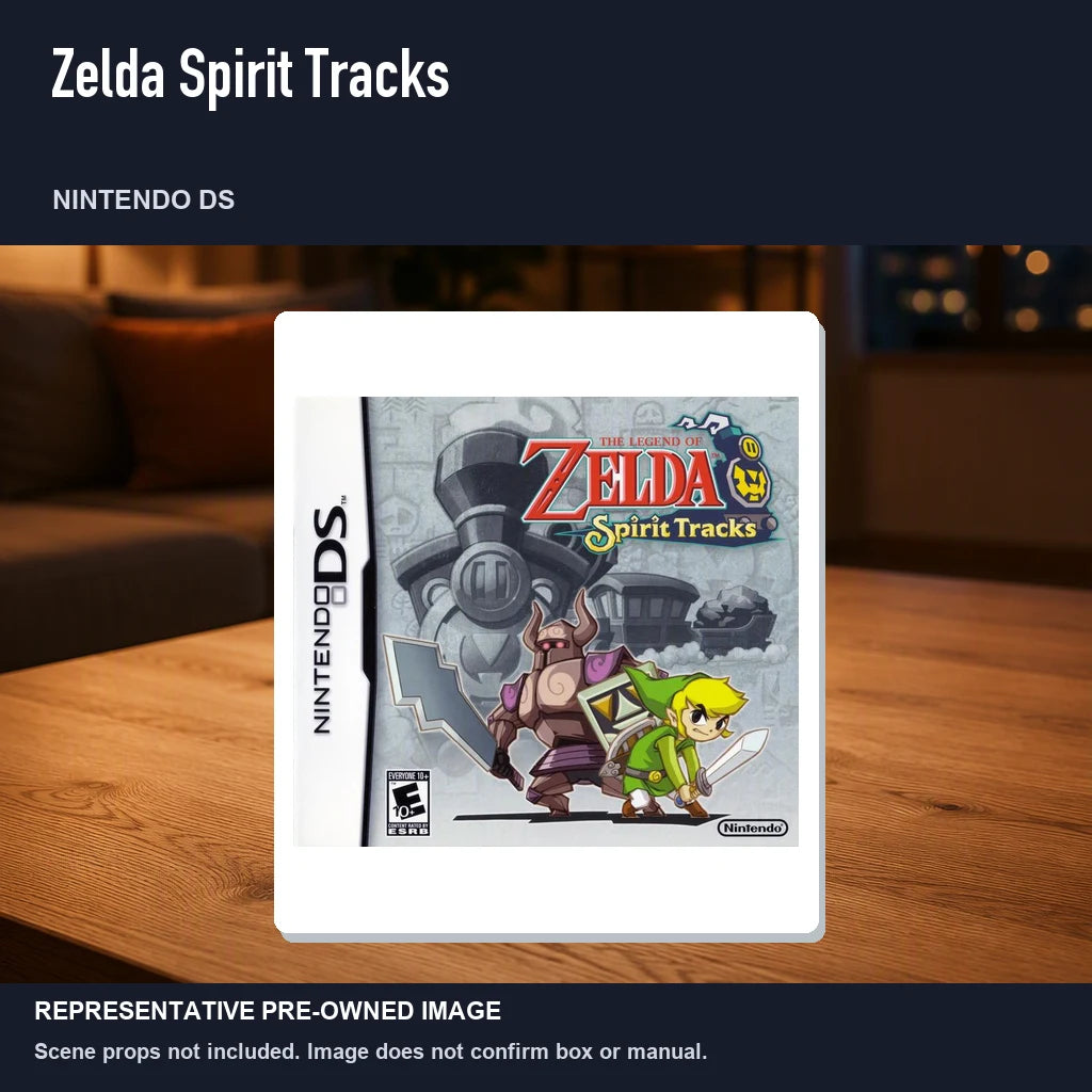 Representative pre-owned Zelda Spirit Tracks (Nintendo DS), product image in a styled room scene.
