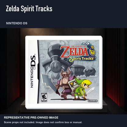 Representative pre-owned Zelda Spirit Tracks (Nintendo DS), product image on a display panel.