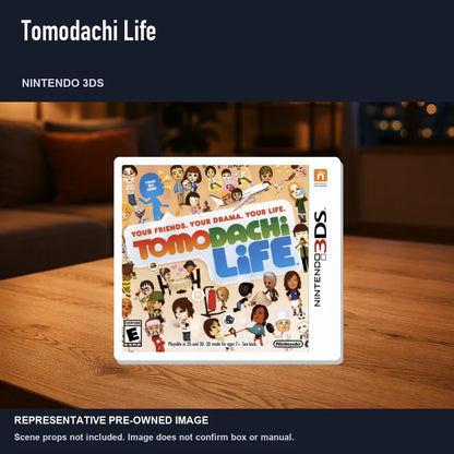 Representative pre-owned Tomodachi Life (Nintendo 3DS), product image in a styled room scene.