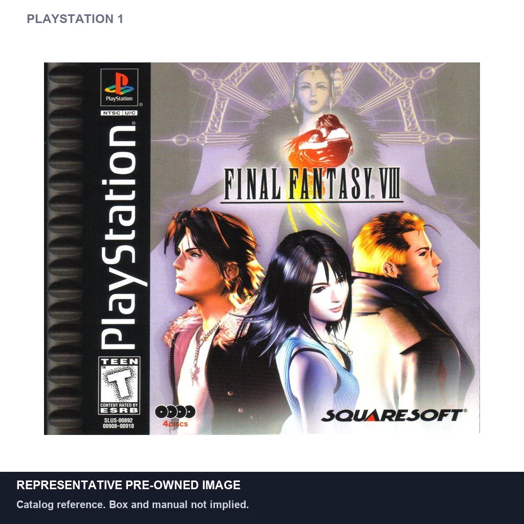 Representative pre-owned Final Fantasy VIII (PlayStation 1), white product reference.