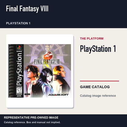 Representative pre-owned Final Fantasy VIII (PlayStation 1), platform product layout.