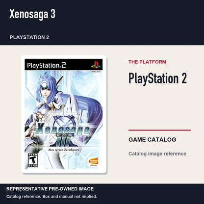 Representative pre-owned Xenosaga 3 (PlayStation 2), platform product layout.