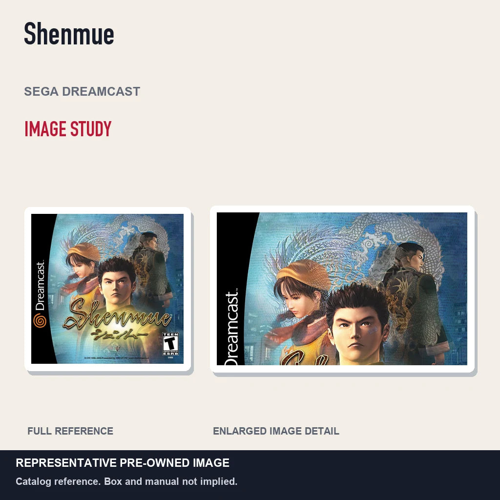 Representative pre-owned Shenmue (Sega Dreamcast), full image and detail.