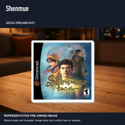 Representative pre-owned Shenmue (Sega Dreamcast), product image in a styled room scene.