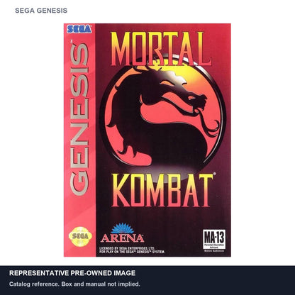 Representative pre-owned Mortal Kombat (Sega Genesis), white product reference.