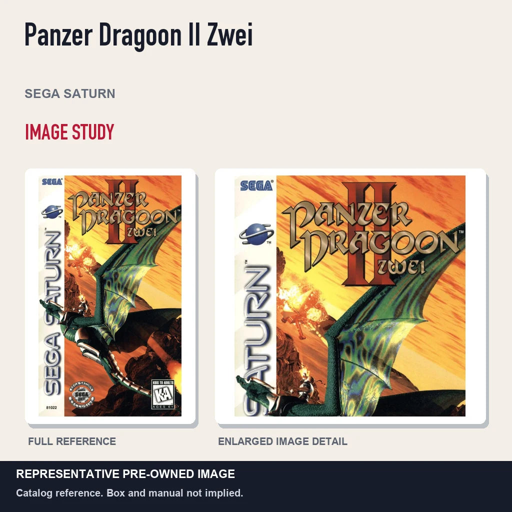 Representative pre-owned Panzer Dragoon II Zwei (Sega Saturn), full image and detail.