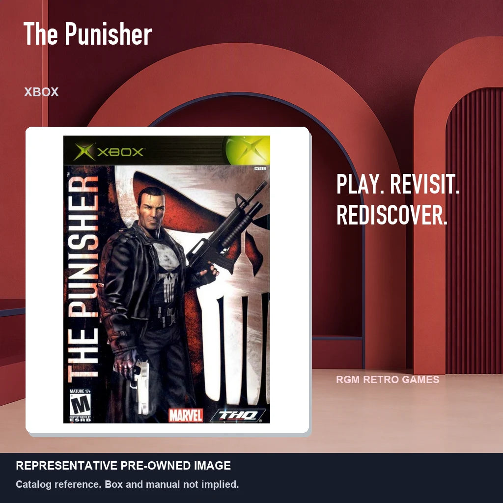 Representative pre-owned The Punisher (Xbox), red retro product layout.