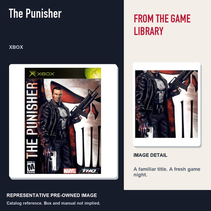 Representative pre-owned The Punisher (Xbox), editorial image and detail.