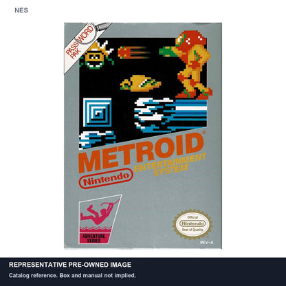 Representative pre-owned Metroid (NES), white product reference.