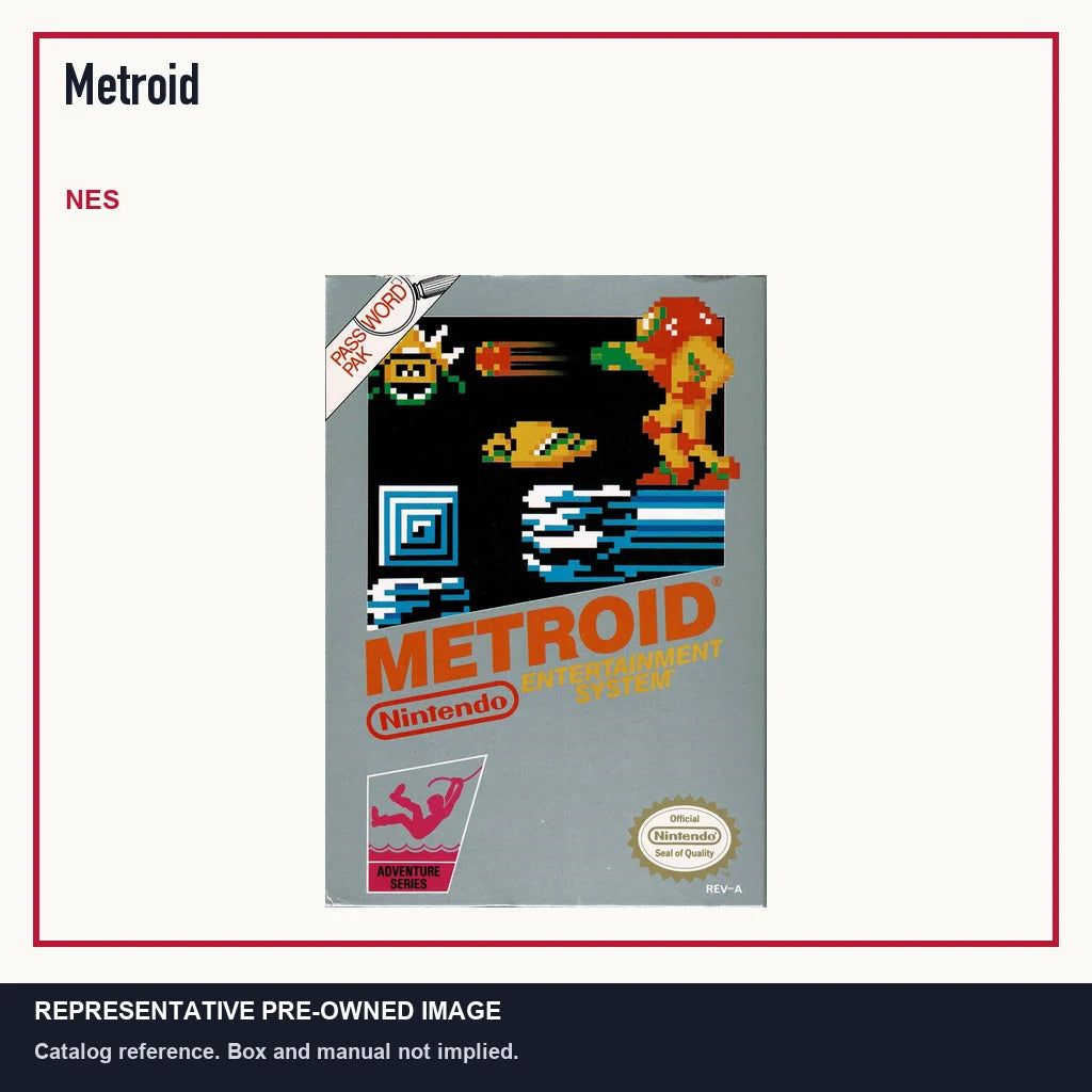 Representative pre-owned Metroid (NES), minimal product layout.
