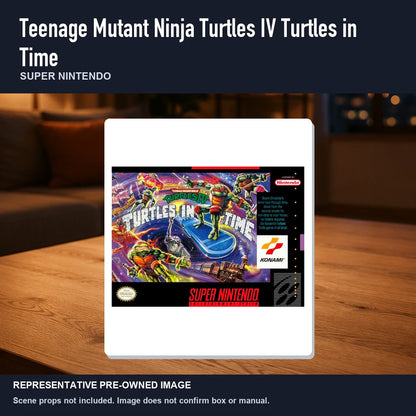 Representative pre-owned Teenage Mutant Ninja Turtles IV Turtles in… (Super Nintendo), product image in a styled room scene.